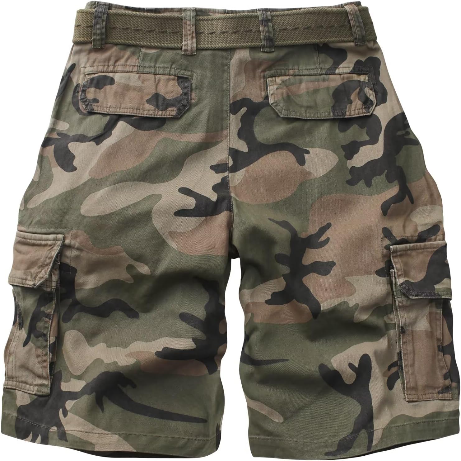 KOCTHOMY Men's Camo Cargo Shorts Cotton Relaxed Fit Casual Work Short with Multi Pockets No Belt. - Image 3