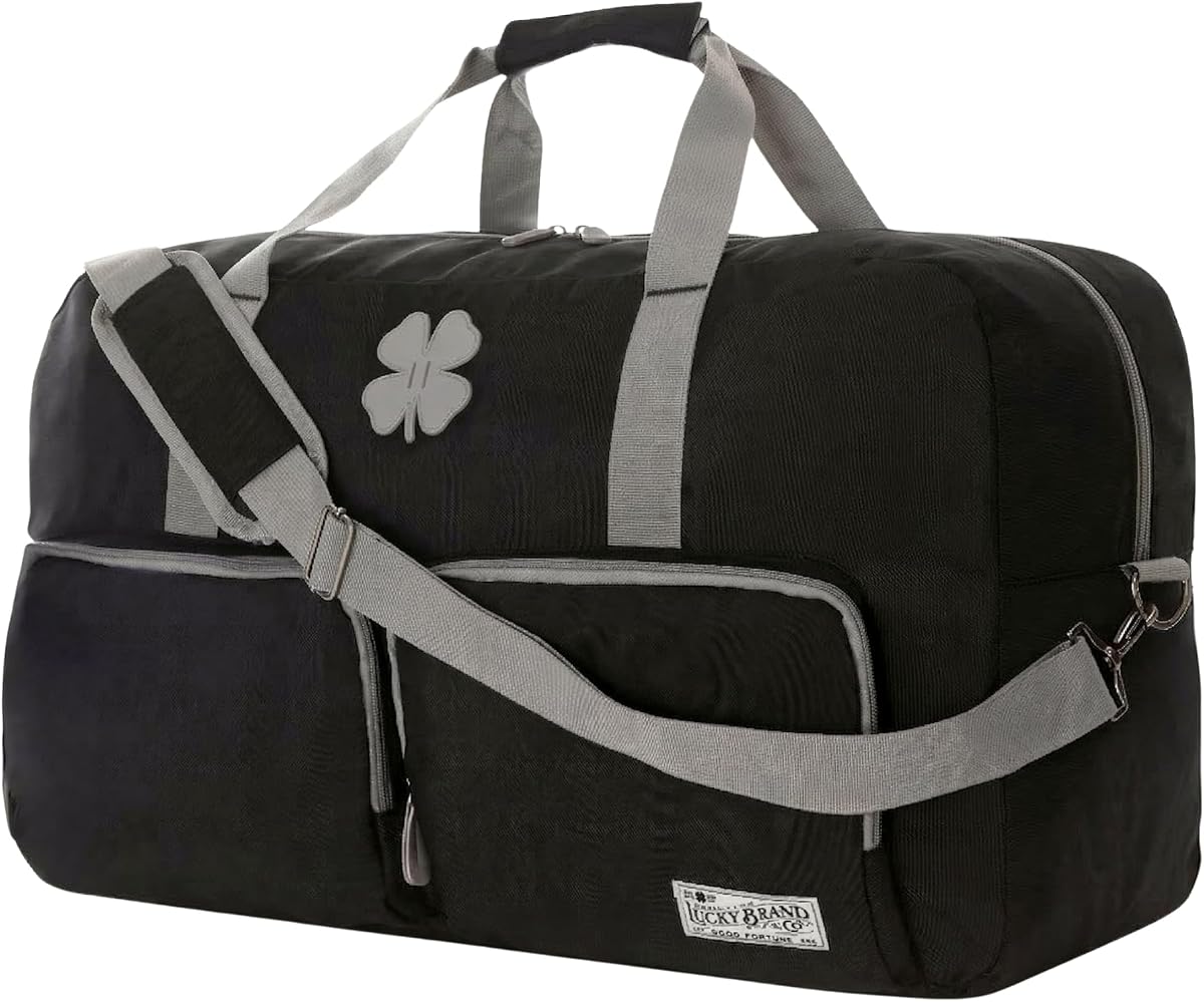 Large Duffle Bag for Travel, Foldable Weekender Duffel bag | Travel Overnight Duffel bag, Adjustable Shoulder Strap, Front Zip Pockets, Spacious Capacity, Unisex Lightweight Travel Bag