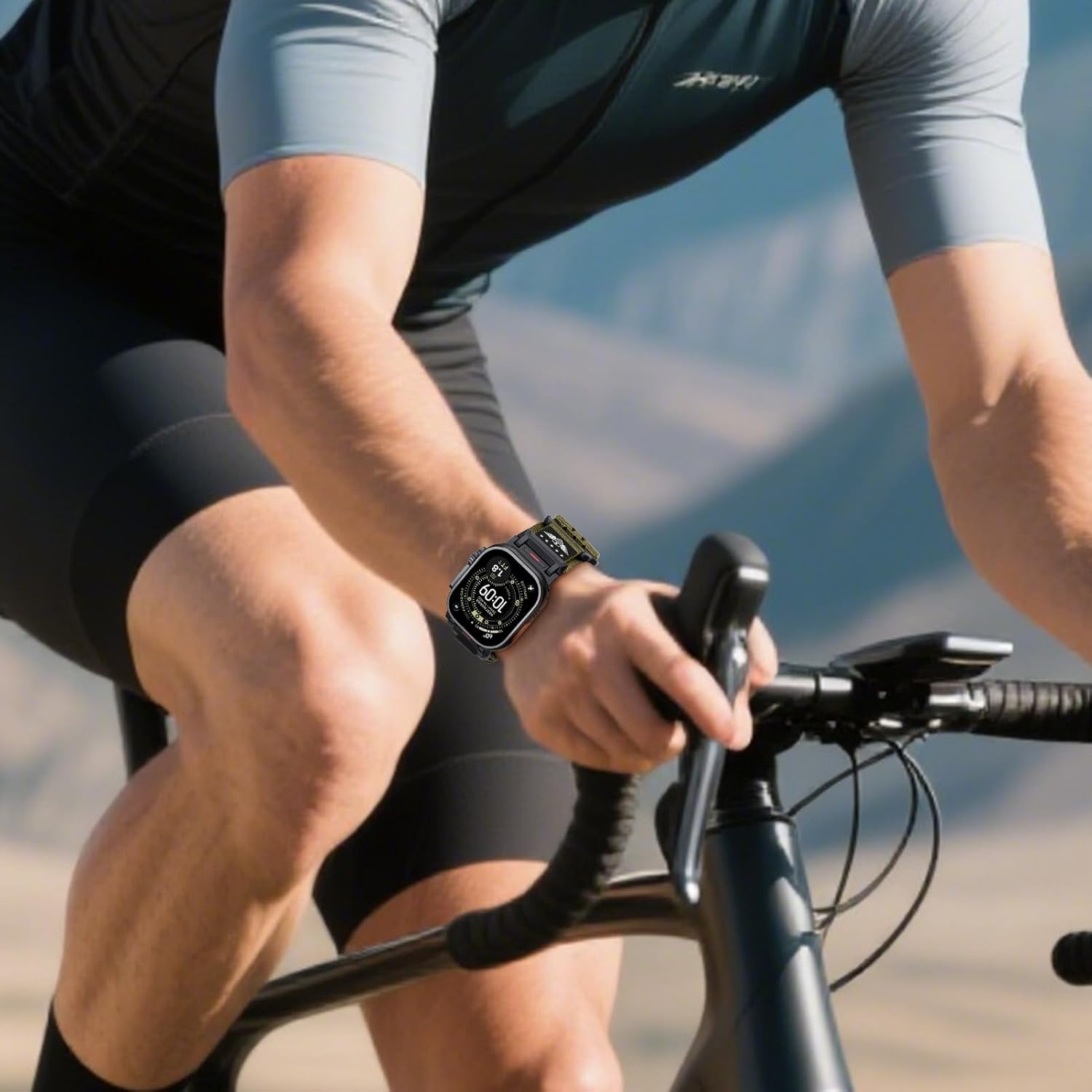 Rugged Nylon Band for Apple Watch Ultra 3/2/1 Series 11 10 9 8 7 6 5 4 SE/3/2/1 for Men,Breathable Stars-Stripes Flag Wristband Workout Athletic Strap for iWatch Ultra Bands 49mm 46mm 45mm 44mm 42mm - Image 8