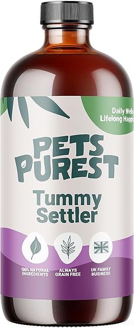 Pets Purest Tummy Settler for Dogs, Cats & Pets - 100% Natural Fast Acting Relief for Digestion, Diarrhoea, Constipation & More - Liquid Paste Digestive Supplement with Easy Syringe - 250 ml
