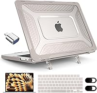 Vista 8 de Funda MEEgoodo para MacBook Air de 15 pulgadas 2025 2024 2023, Funda Compatible con Modelo (A3241/A3114/A2941) con Chip M4/M3/M2, Carcasa Rígida