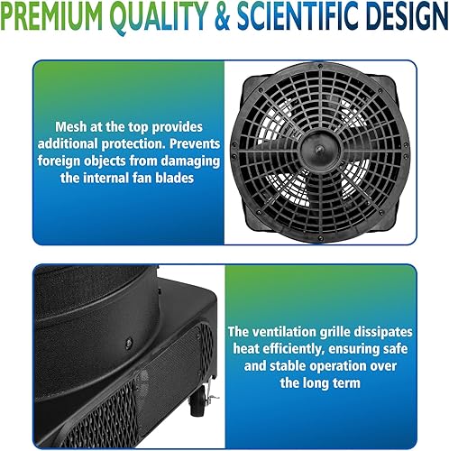 Miniatura 6 de Soplador de aire inflable de tubo de 1.5 HP Wacky Waving Guy, ventilador inflable de tubo de 1100 W, se adapta a bailarín inflable de 18 pulgadas de