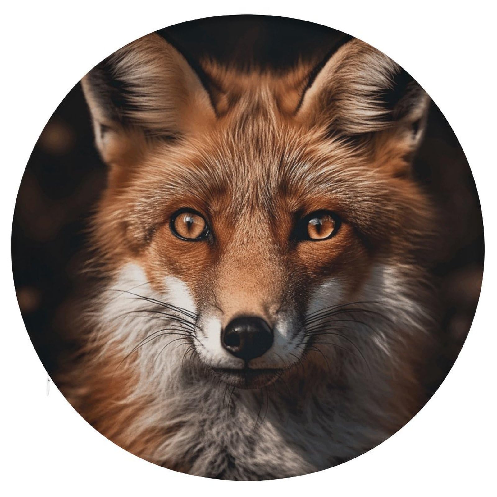 Coussin de siège rond renard en mousse à mémoire de forme pour tabouret