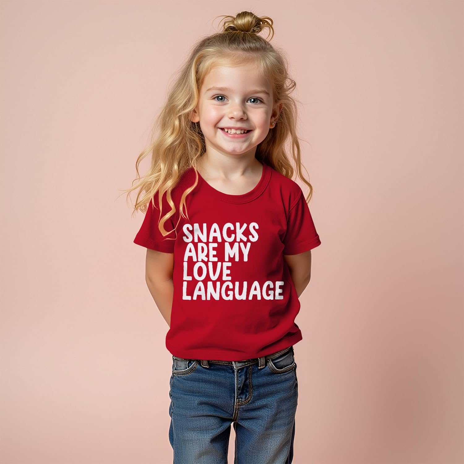 GLIGLITTR Toddler Boy Valentines Day Shirt Snacks are My Love Language Tee image 3