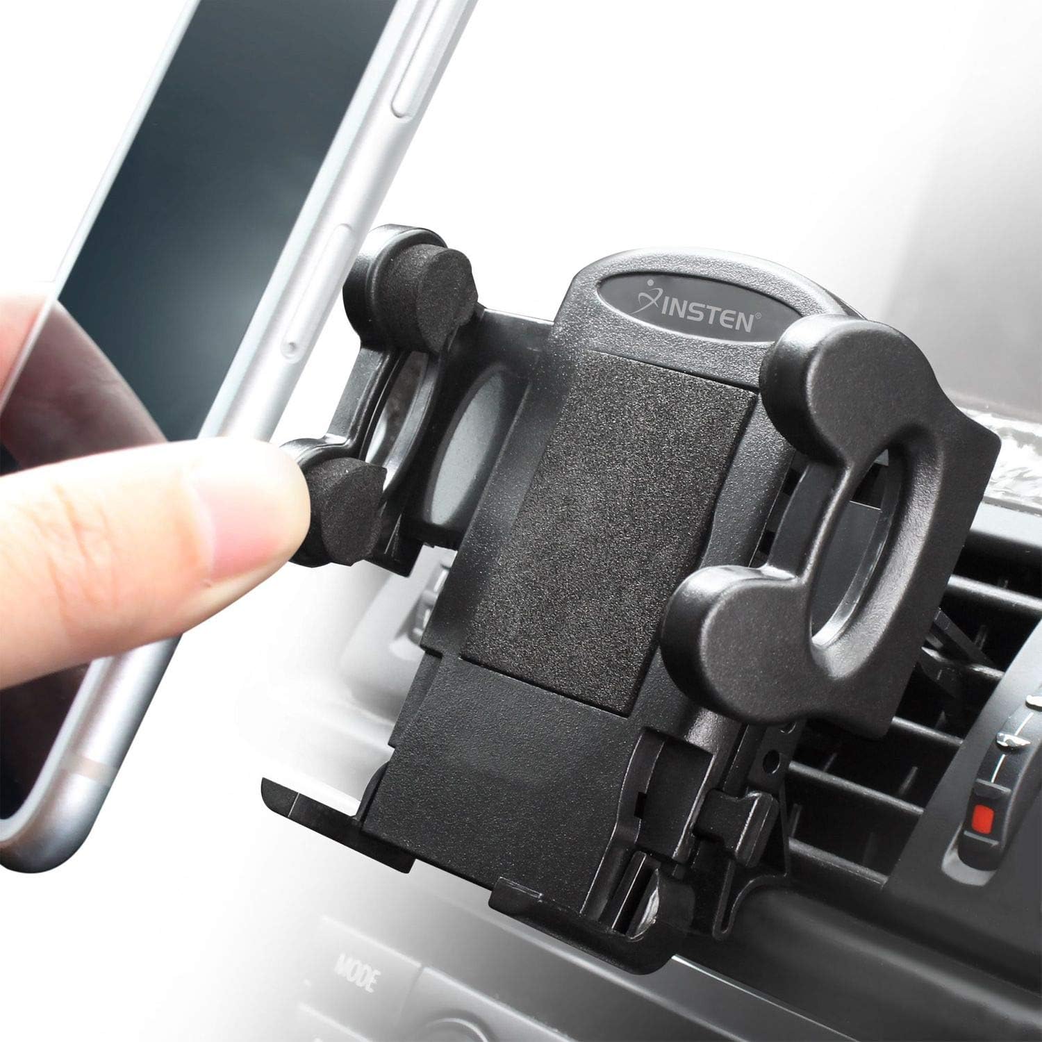 Insten Car Air Vent Cell Phone Holder Mount Compatible with iPhone 11/11 Pro/11 Pro Max/X/XS/XS Max/XR/8/8 Plus/7/7 Plus/6S/Galaxy S10/S10 Plus/S10e/S7 Edge/S7/S8/ S8+ /S9/S9+ & Other Smartphones