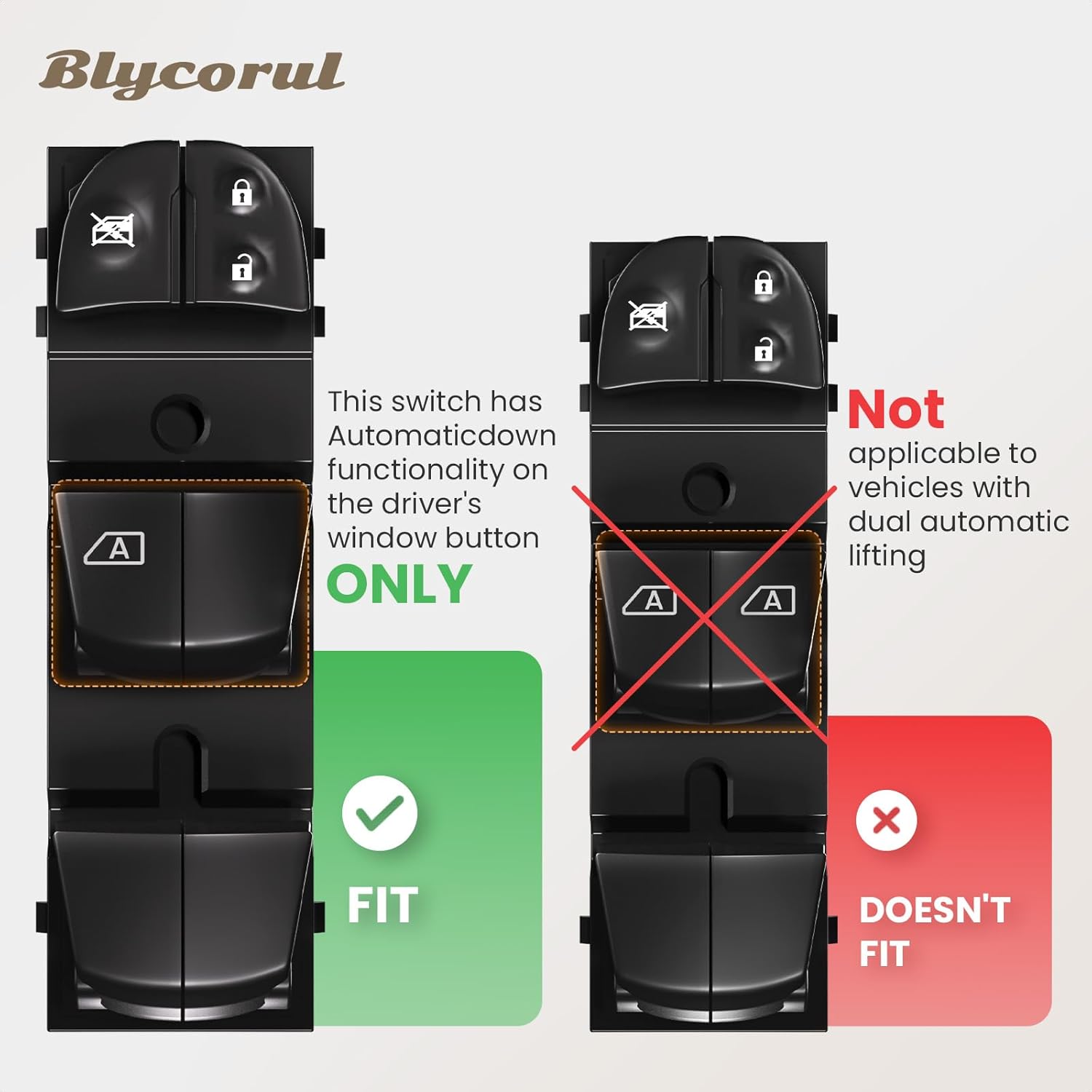 Master Power Window Switch Driver Side with 16+3 Pins Replacement for Nissan Altima 2013-2016/ Tiida 2011-2016/ Juke 2010-2017 Replaces# 25401-1KA0C 25401-3NF0A