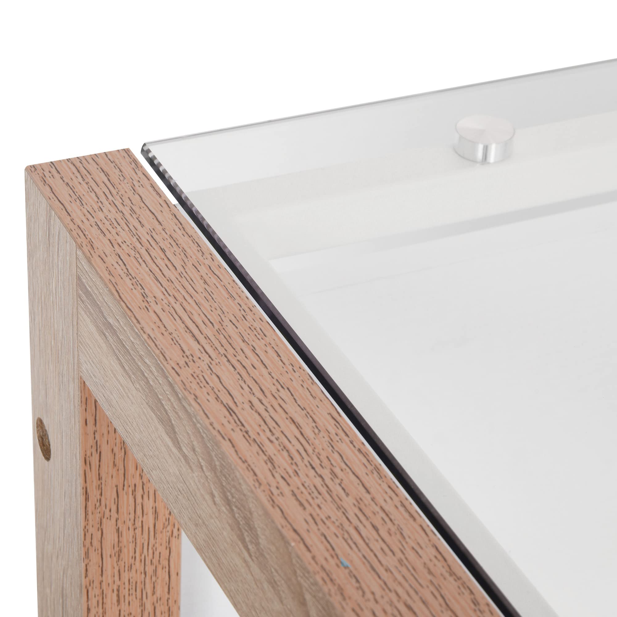 HOMCOM Mesa de Ordenador Diseño Moderno Cajón Oficina 120x60x75 cm Blanco | Mesa de Escritorio, Tablero de Vidrio Templado, Combinación de Estilos, Estudio