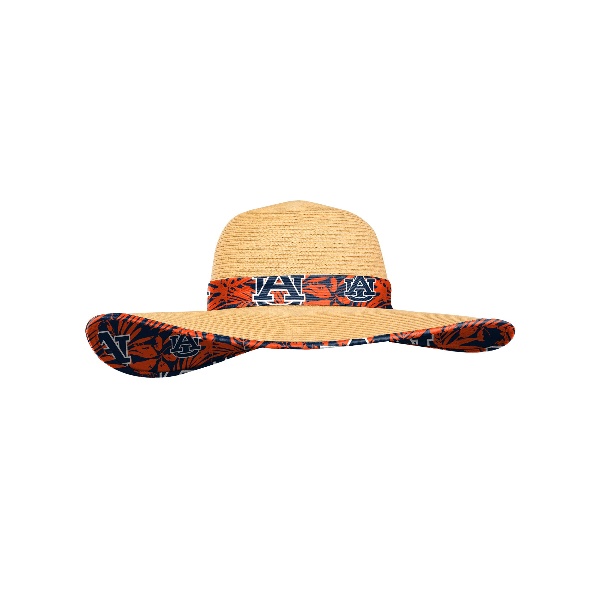 FOCOWomen's NCAA College Ladies Team Logo Floral Straw Sun Hat
