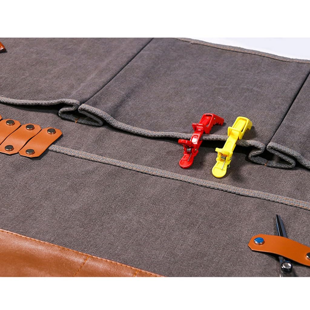 TEESONG Delantal de Chef Delantal de Trabajo Lona Vaquera Carpintero Jardinero Salón de uñas Ropa de Trabajo de Restaurante for Hombres y Mujeres Delantales para Hombres(B)