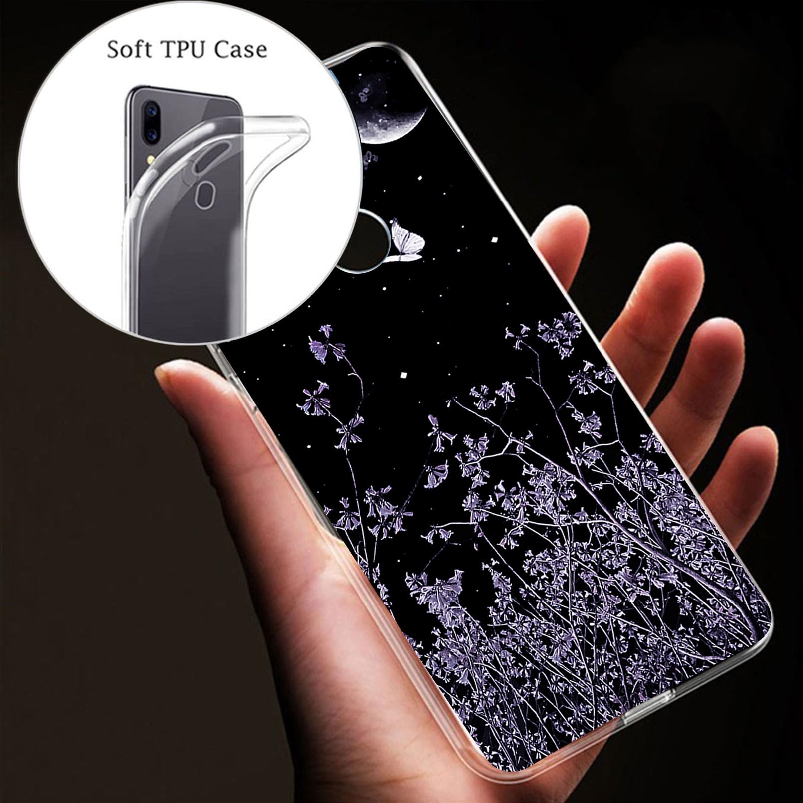 KJYFOANI Custodia In Silicone TPU Ultra Sottile Per Oppo A40M CPH2669 (6.67") – Nero, Morbida, Antigraffio E Antiurto, Con Bordi Rialzati