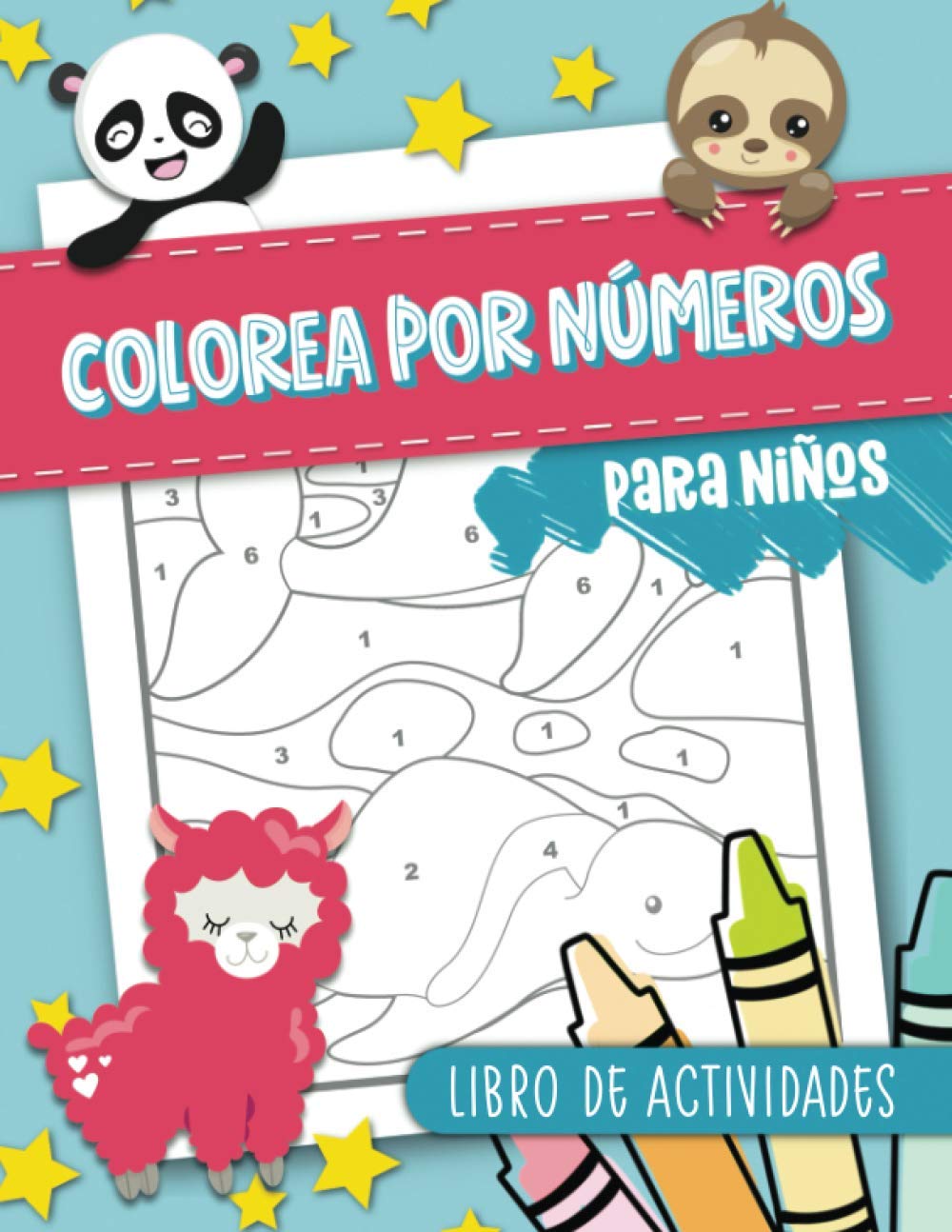 Colorea por números para niños: Libro de actividades
