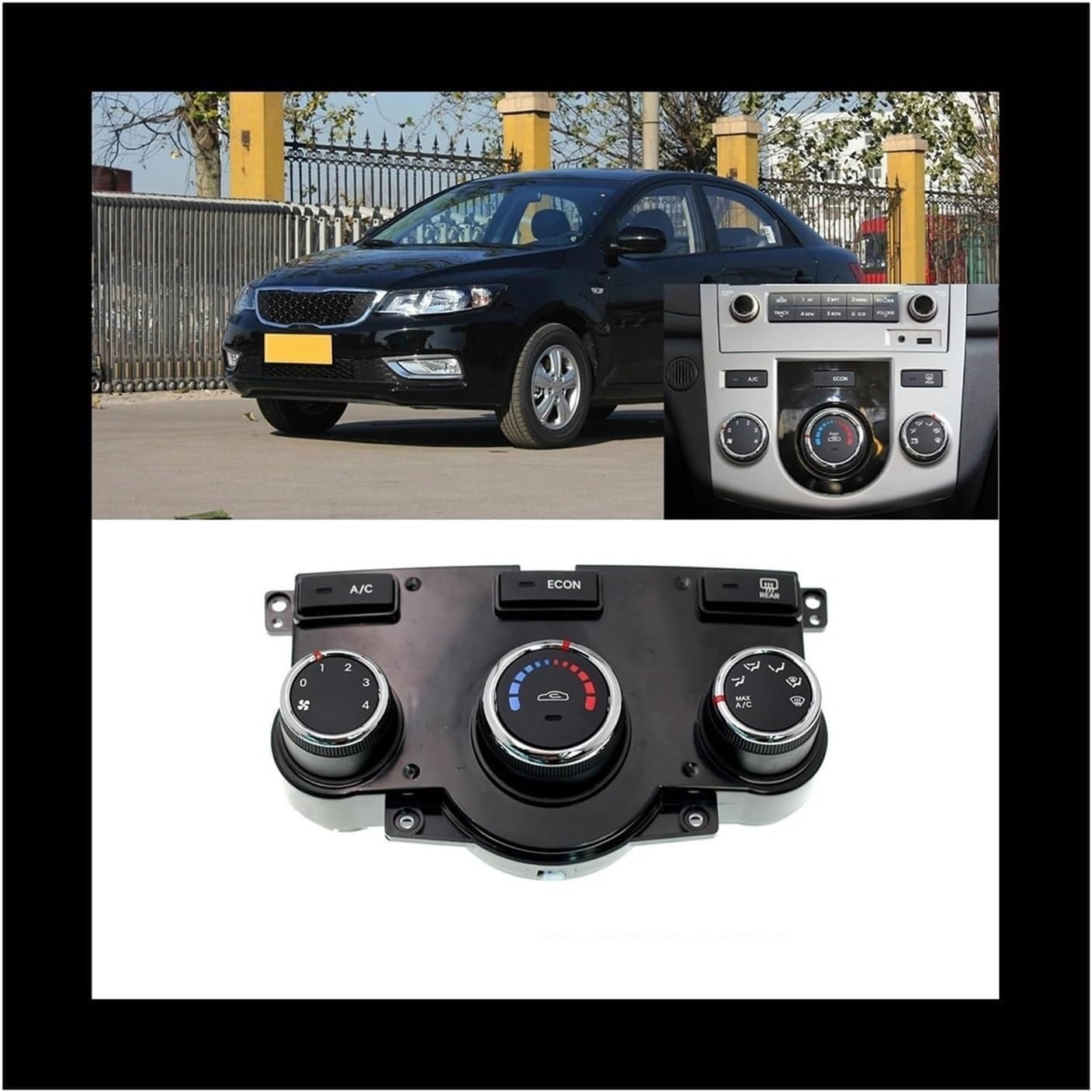 Air Conditioning Switch Panel for Kia for Forte for Cerato 2014-2016 97250-1X510 Car Air Conditioning Switch Panel Making A/C Adjustment Knob