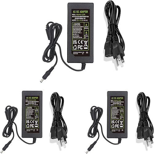 HOUHUI Regulador convertidor de adaptador de fuente de alimentación de 12 voltios y 6 amperios, adaptador de 12 V CACC con enchufe de CC de 0.217 in