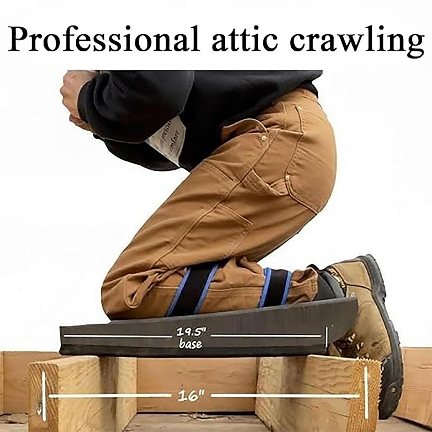Crawler Climber Knee Pads,Adjustable Foam Support Pads with Wrap Straps,Lightweight Work Knee Protectors for Construction, Flooring. (1PCS)