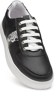 Buy Printed Sneakers for Women |Fashionable| Stylish | Lightweight | Comfortable | Handcrafted | Cruelty Free | Lace up | Premium Vegan Leather with Memory Foam Soles for Extra Cushioning | Black | 5UK at Amazon.in