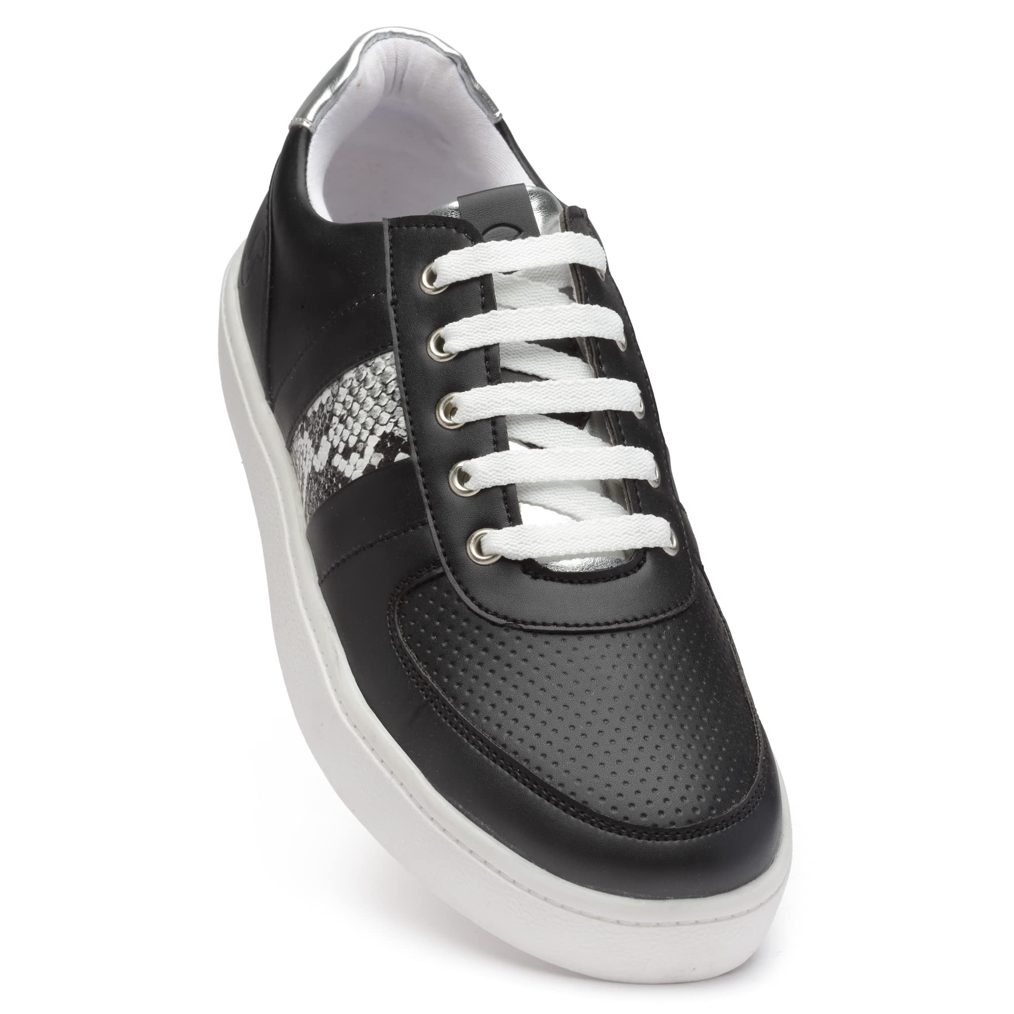 SOLETHREADSPrinted Sneakers for Women |Fashionable| Stylish | Lightweight | Comfortable | Handcrafted | Cruelty Free | Lace up | Premium Vegan Leather with Memory Foam Soles for Extra Cushioning