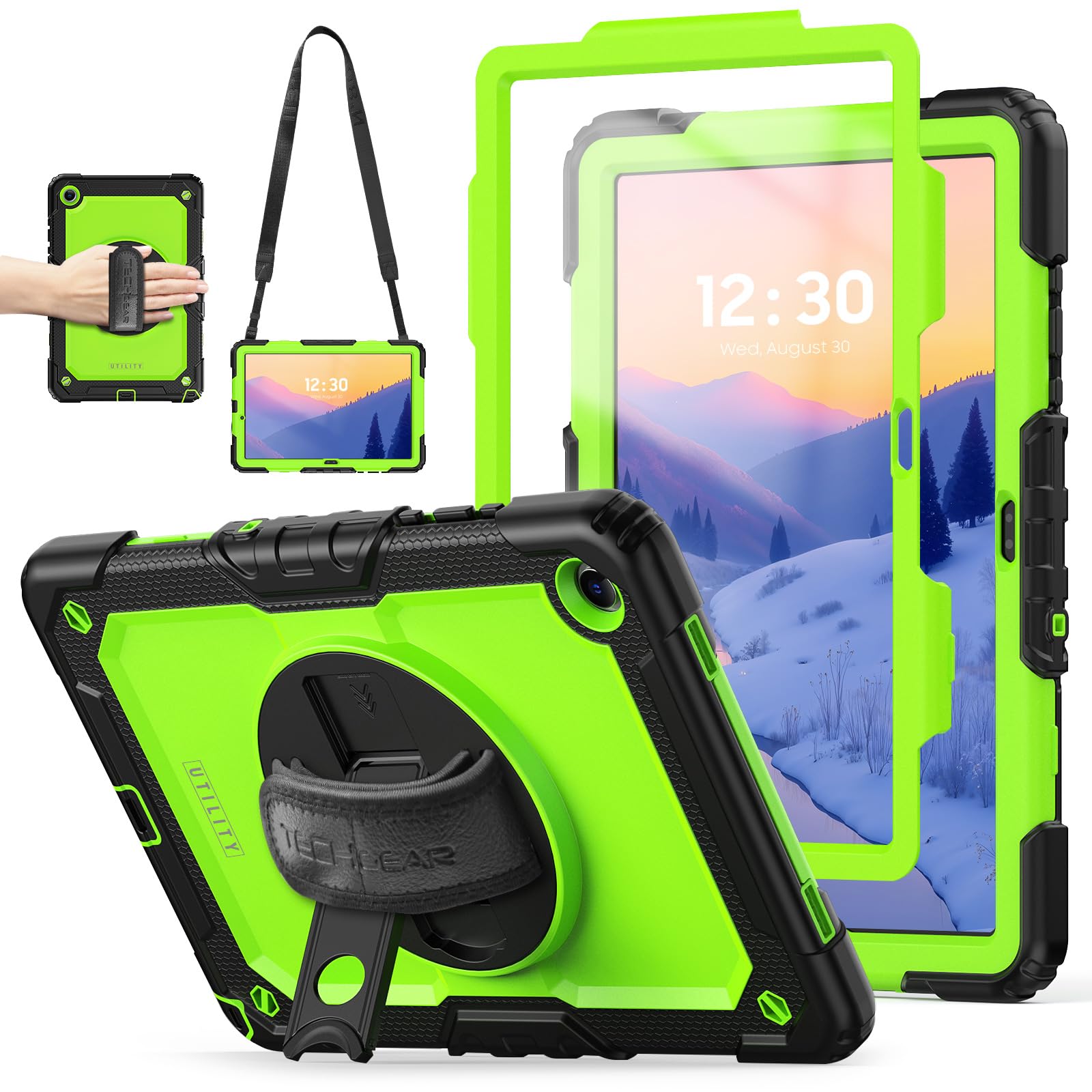 Protection Samsung Galaxy Tab A11 Plus antichoc verte contre les chutes - 8