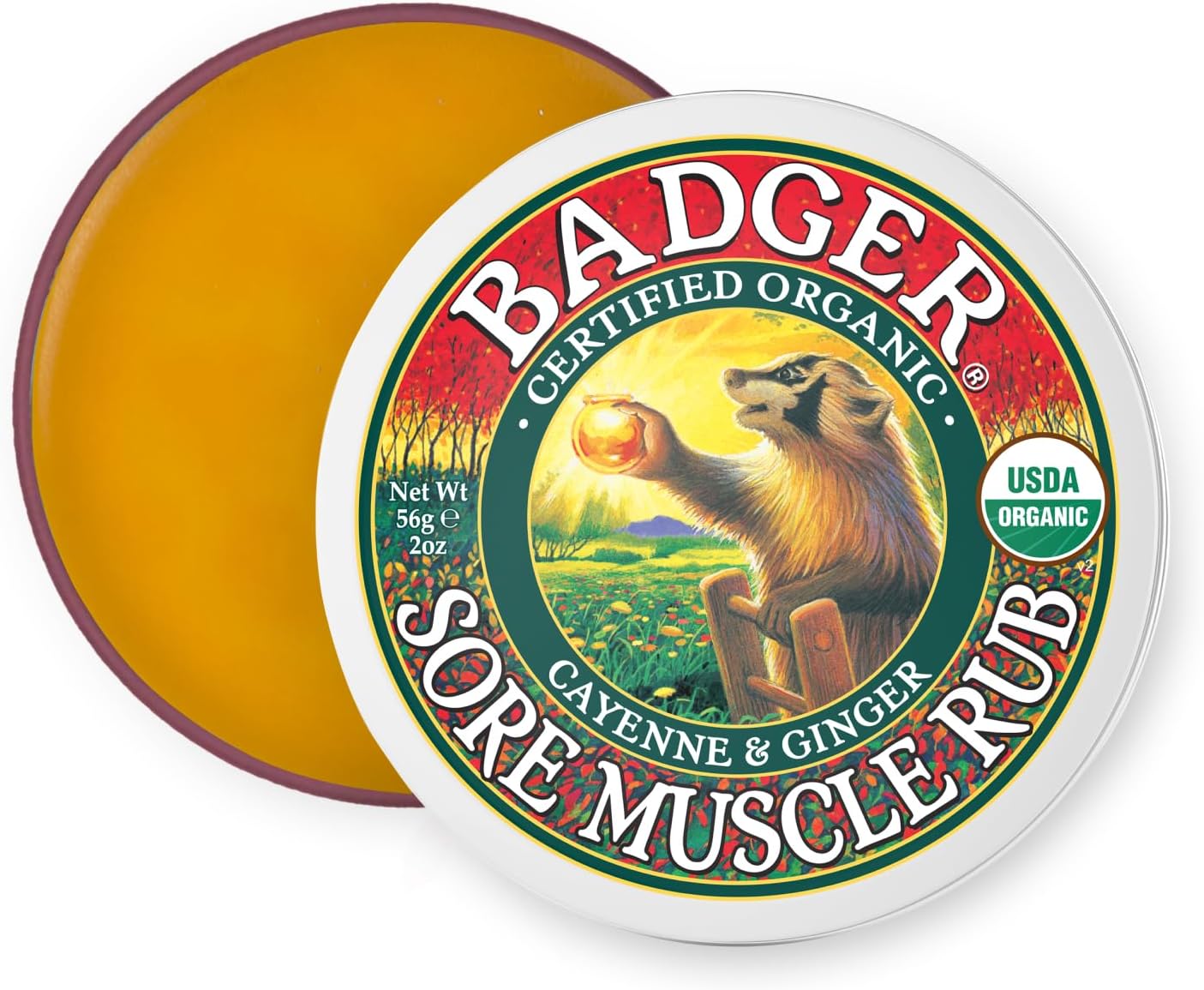 Badger Sore Muscle Rub Tin – 2 oz