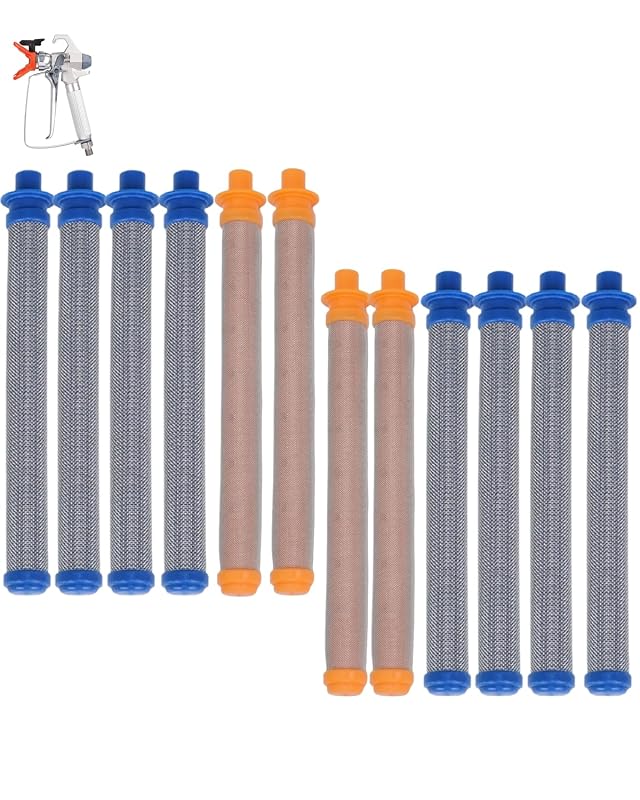 Kit de Filtros para Pistola de Pintura Airless LUCKXUANYUAN 288749 e 288750, 60 e 100 Mesh, 12 Peças