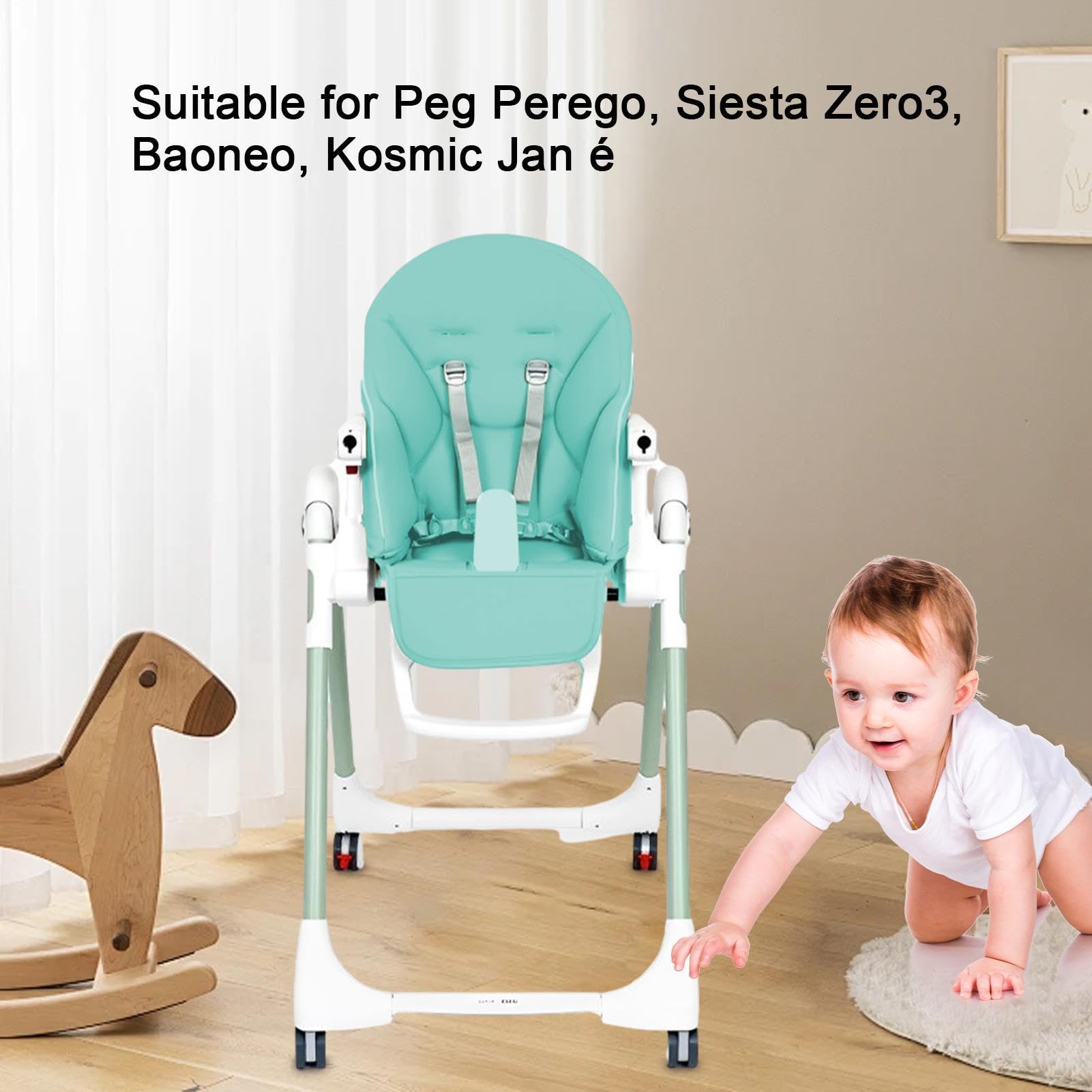 Silla Comedor Infantil Cojín para silla comedor | Asiento De Alimentación Para Bebé Y Niños Pequeños, Lavable A Máquina, Tejido , Respaldo