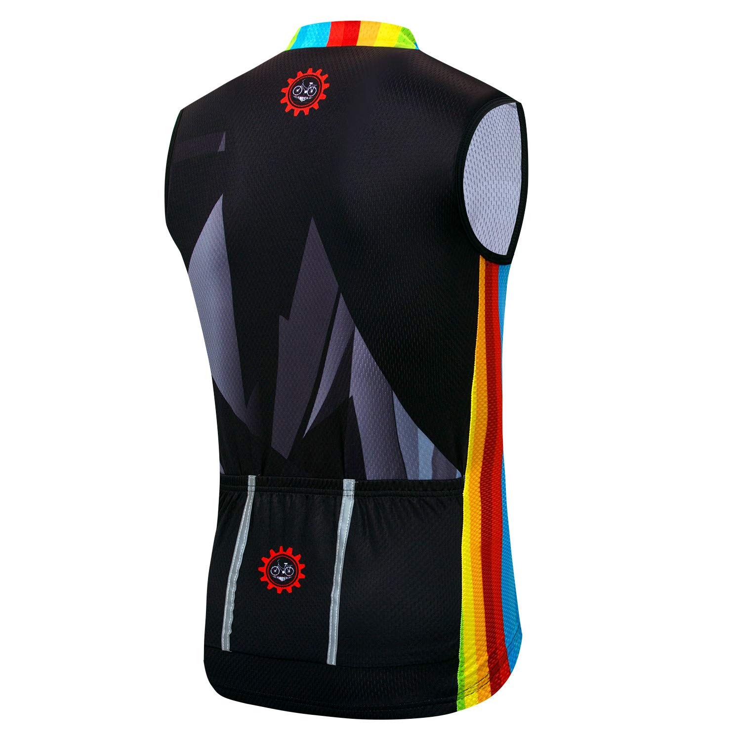 Maglia da ciclismo da uomo in jersey senza maniche S-3XL riflettente 3 tasche, Uomo, CD5521