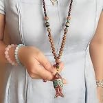 Wood Bead Necklace for Women Bohemian Necklace Long Necklaces Boho Jewelry