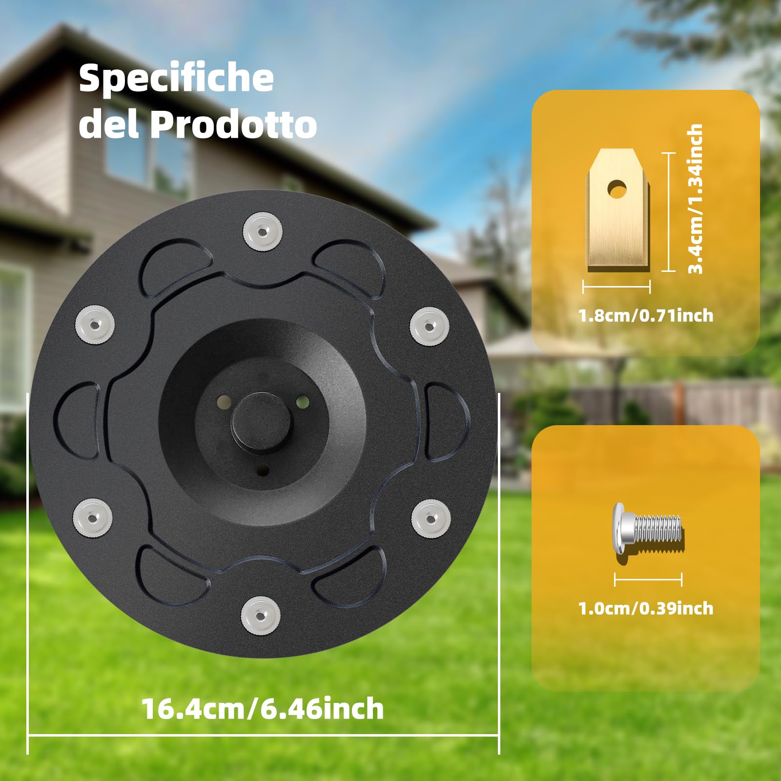i105E Accessori Disco di Lama + 30 Lame + 30 viti per Segway Navimow i105E, i108E, i110N, i205 AWD, i208 AWD Robot di falciatura pezzi di Ricambio - Disco di Llame di Falciatura Disco Rotante