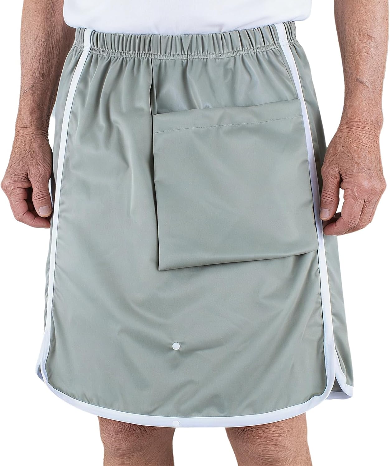 Unisex Diaper Cover for Men Women Waterproof Urine Skirt Zipper Side Wearable Incontinence Bed Pads