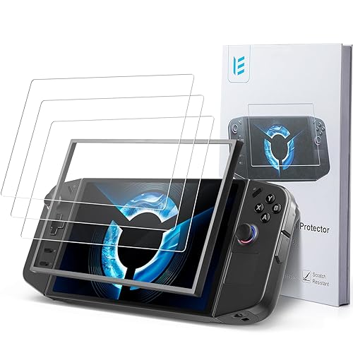 RGEEK 3-Pack Legion Go Screen Protector, Ultra HD Glass Protector 9H Hardness with Easy Install Frame Scratch Resistant Tempered Glass for Lenovo Legion Go, Come with Toolkits - Legion Go