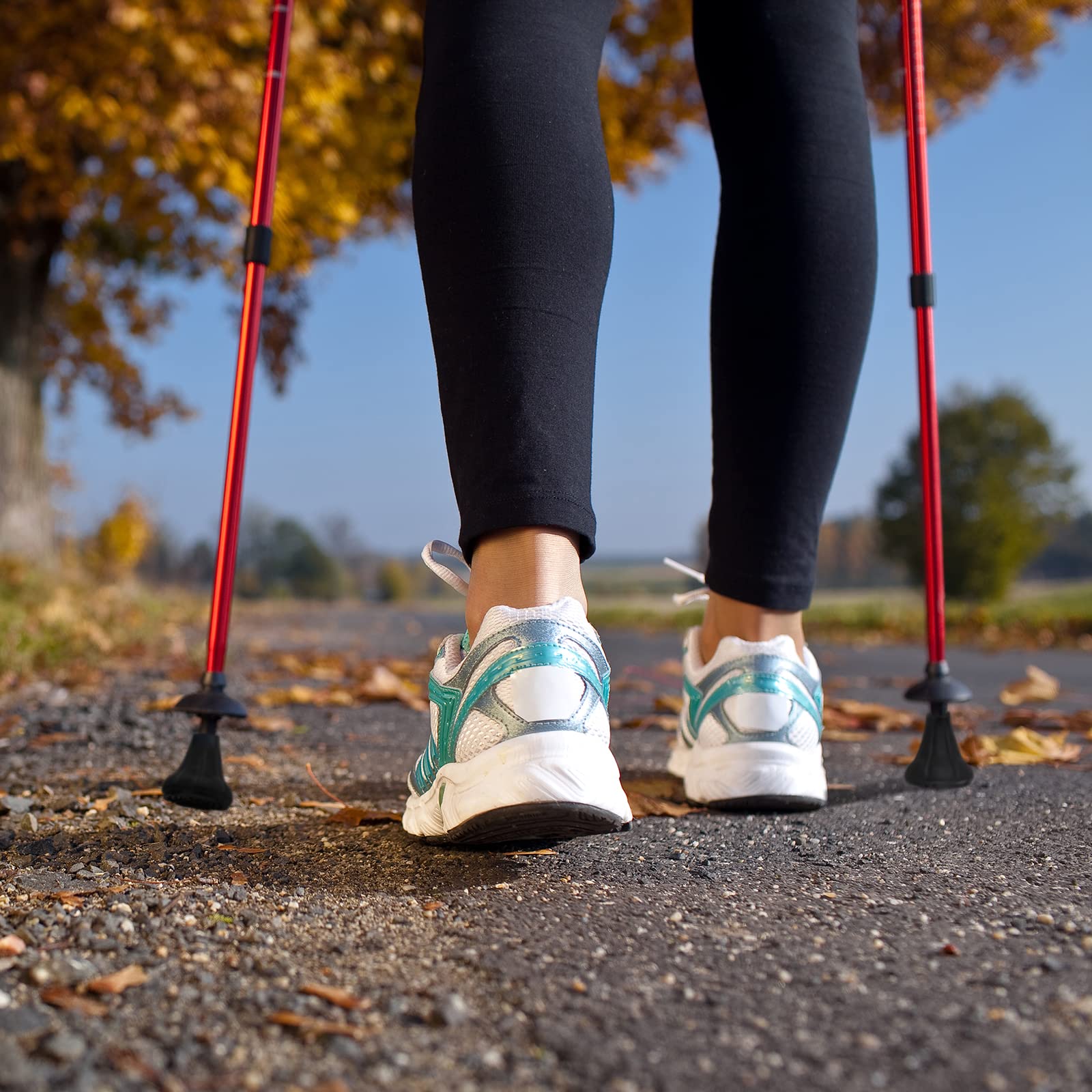 ALPIDEX Gumowe odbojniki różne wykończenia do wyboru nakładki na kijki Nordic Walking trekkingowe teleskopowe pasuje do wszystkich modeli kijków