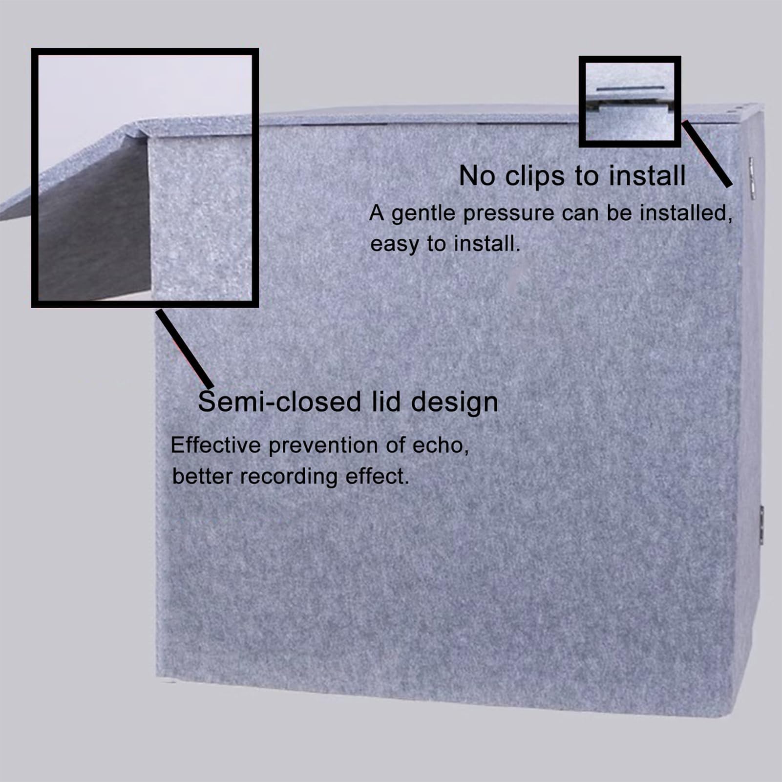 Cabine d'isolation acoustique portable - Studio d'enregistrement musical pliable, écran vert de 23,6 pouces pour podcasting et enregistrement sonore - Solution de traitement acoustique compa