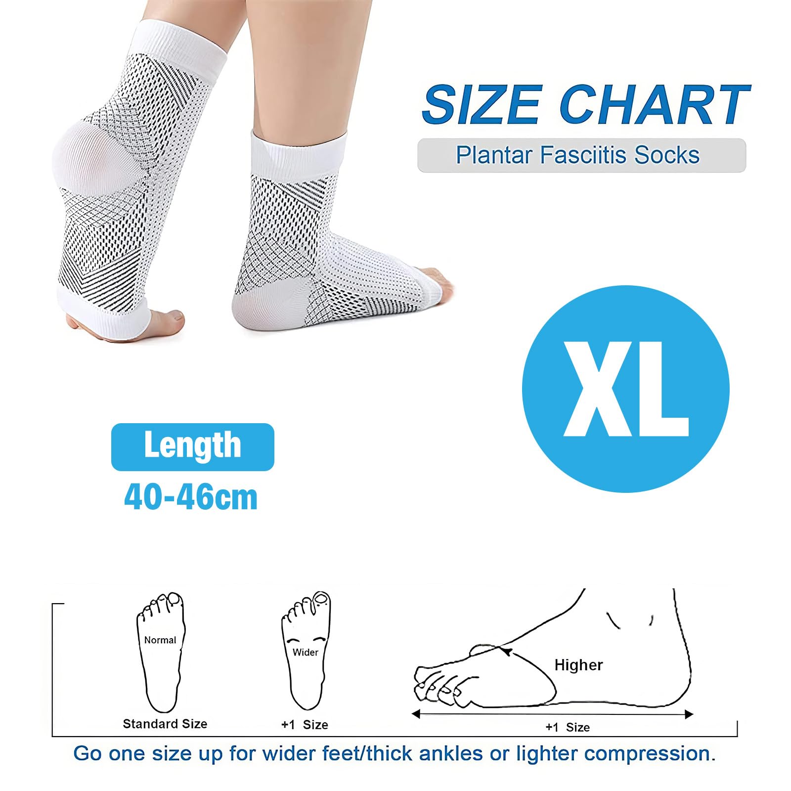 2 Paires Chaussettes pour Neuropathie Chevillere Entorse Chaussettes Chevillere De Maintien Sport Attelle Cheville pour Hommes Femme Protege Cheville for Football Basketball Running Hiking