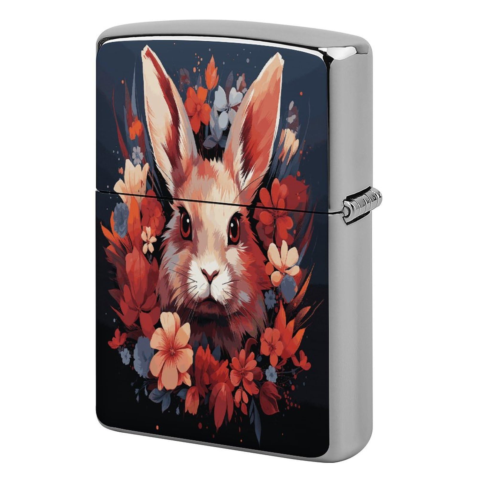 Fodpand Style Easter Bunny Metal Lighter Case Cover Lighter Sleeve