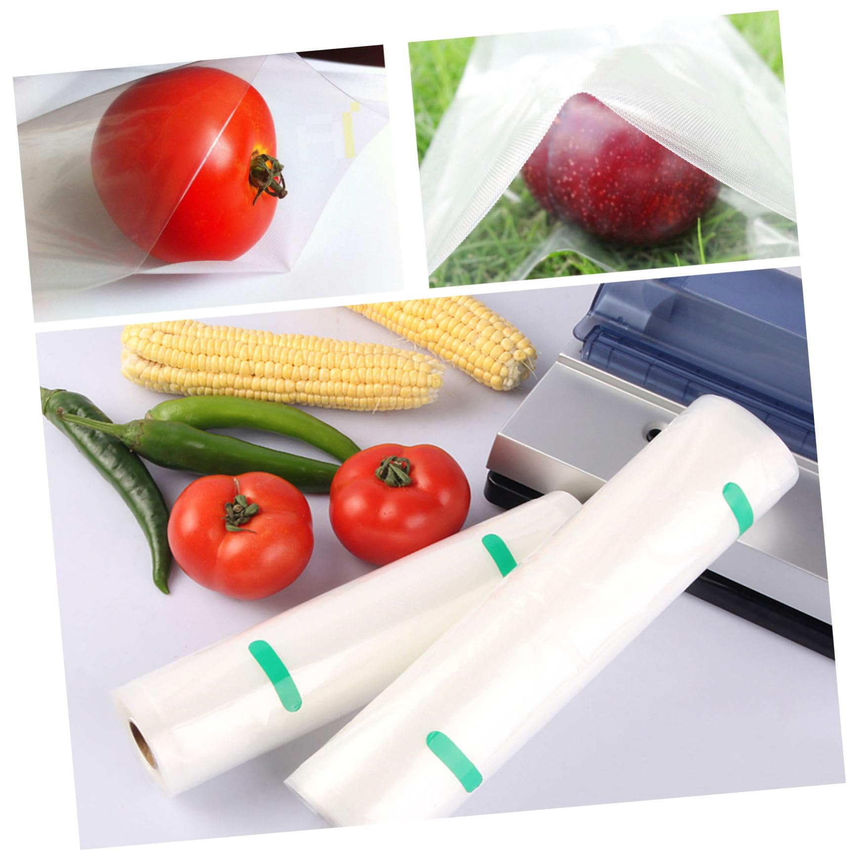 PRETYZOOM Vacuum Sealer Bags 20x500cm Embossed Saver Bags for Food Vacuum Storage Preservati
