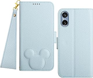 Sony Xperia 5 V 壳 手册式 Xperia 5 v 壳 手册式 SO-53D 壳 SOG12 壳 智能手机壳 横放功能 带挂绳孔 带有卡袋 高级PU合成皮革钱包型 侧磁铁 支架功能 轻量 耐冲击 全面保护 Xperia 5 V 壳 对应 SONY Xperia 5 V/SOG12/SO-53D - 蓝色