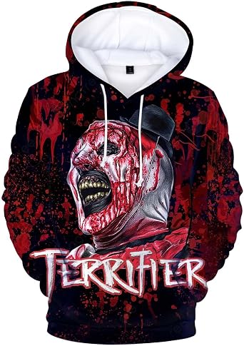 Horror Movie 3D Printed Hoodies Graphic Pullover Hooded Sweatshirt for Men Women Teen