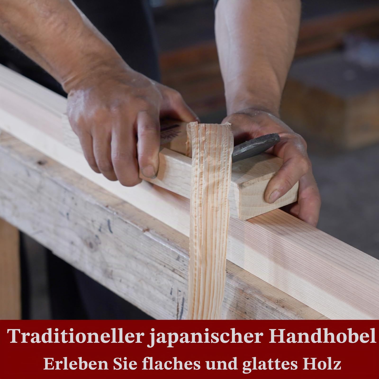 SUIZAN Kanna Japanischer Handhobel 50mm - Professionelle Holzhobel Blockhobel Holzbearbeitungswerkzeuge