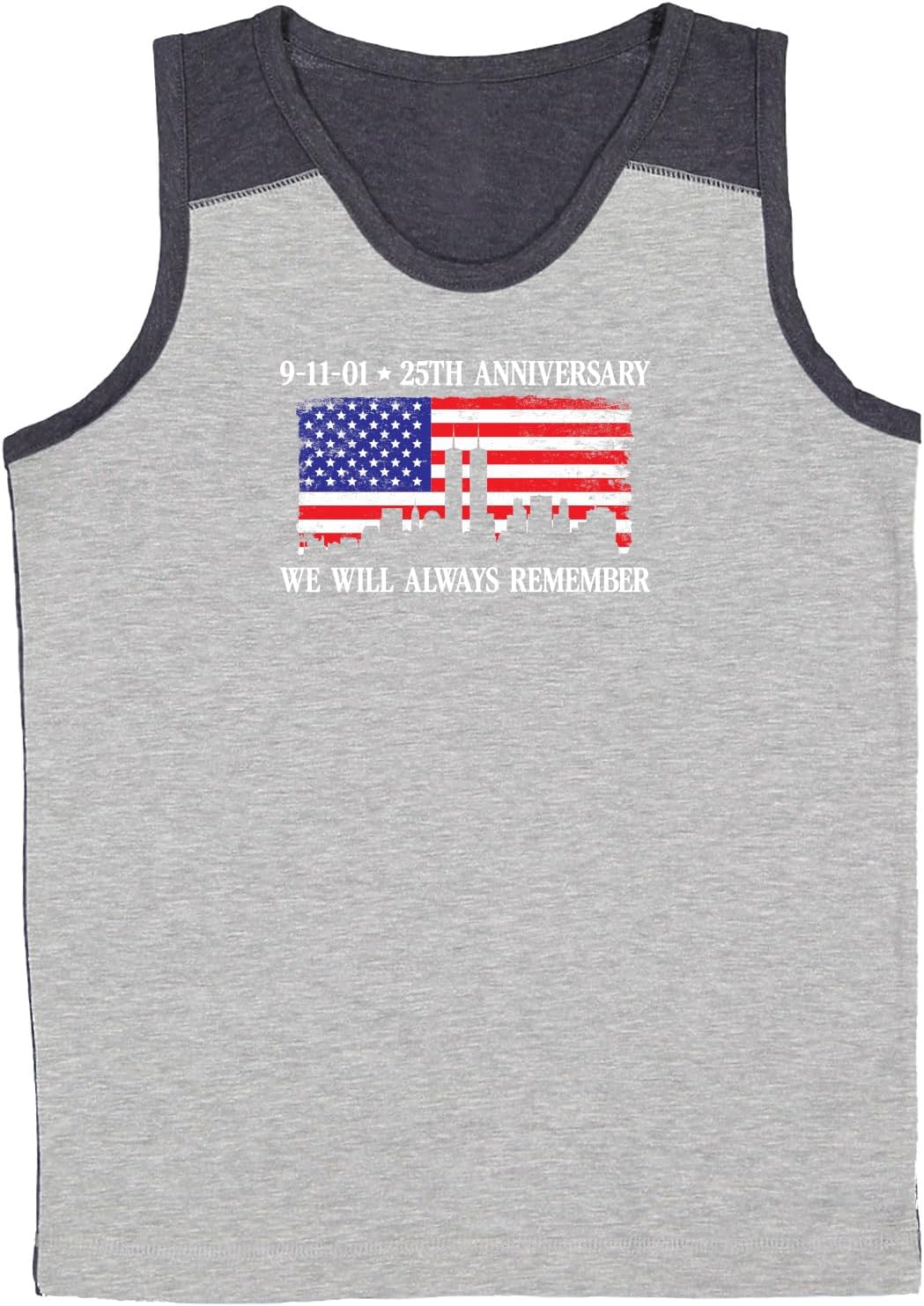 9-11 Anniversary We'll Always Remember Youth Contrast Back Tank Top