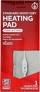 Rite Aid Standard Moist/Dry Heating Pad, 3 Settings, 12 x 15 inch