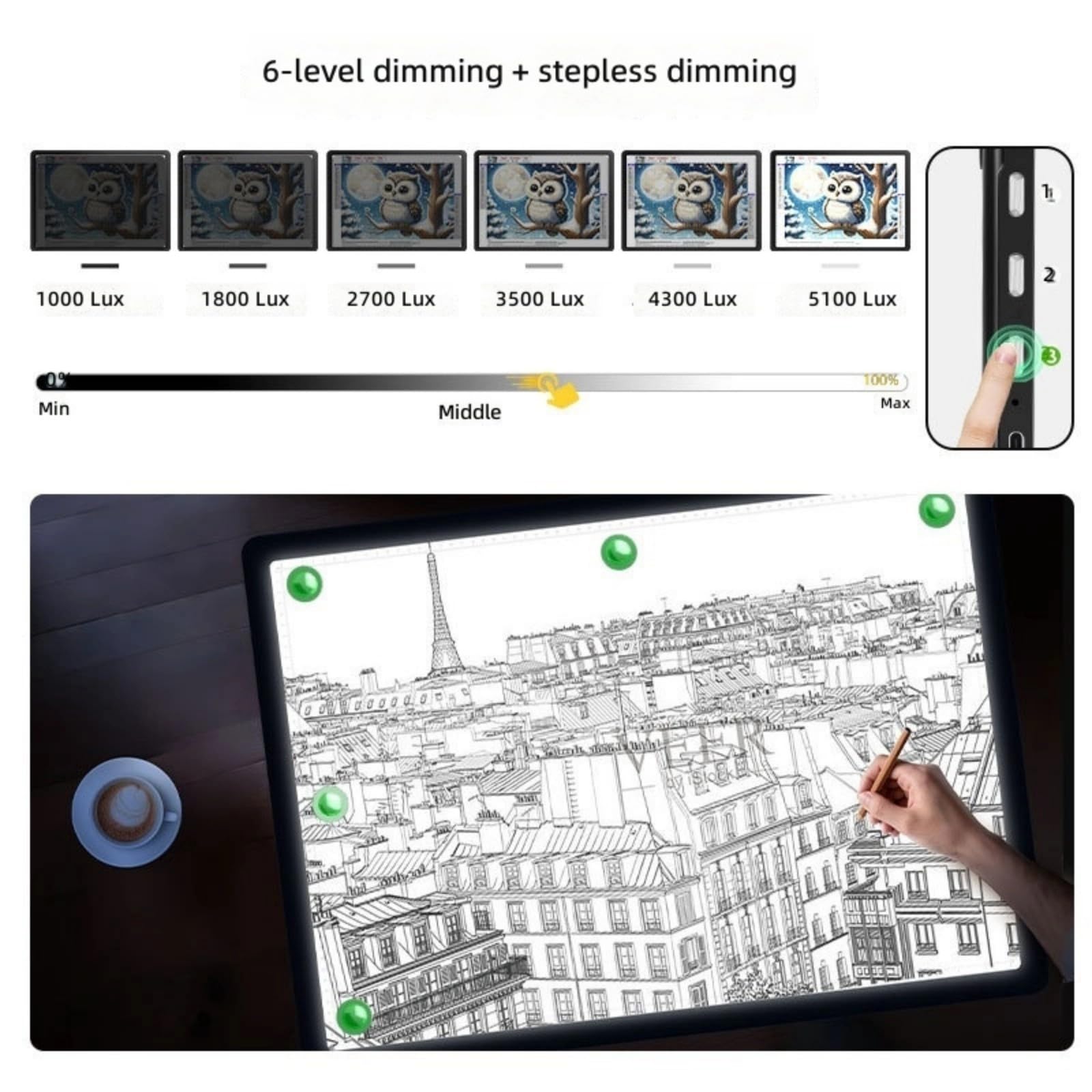 Tableau lumineux portable pour tracer la planche à dessin pour artistes Boîte LED