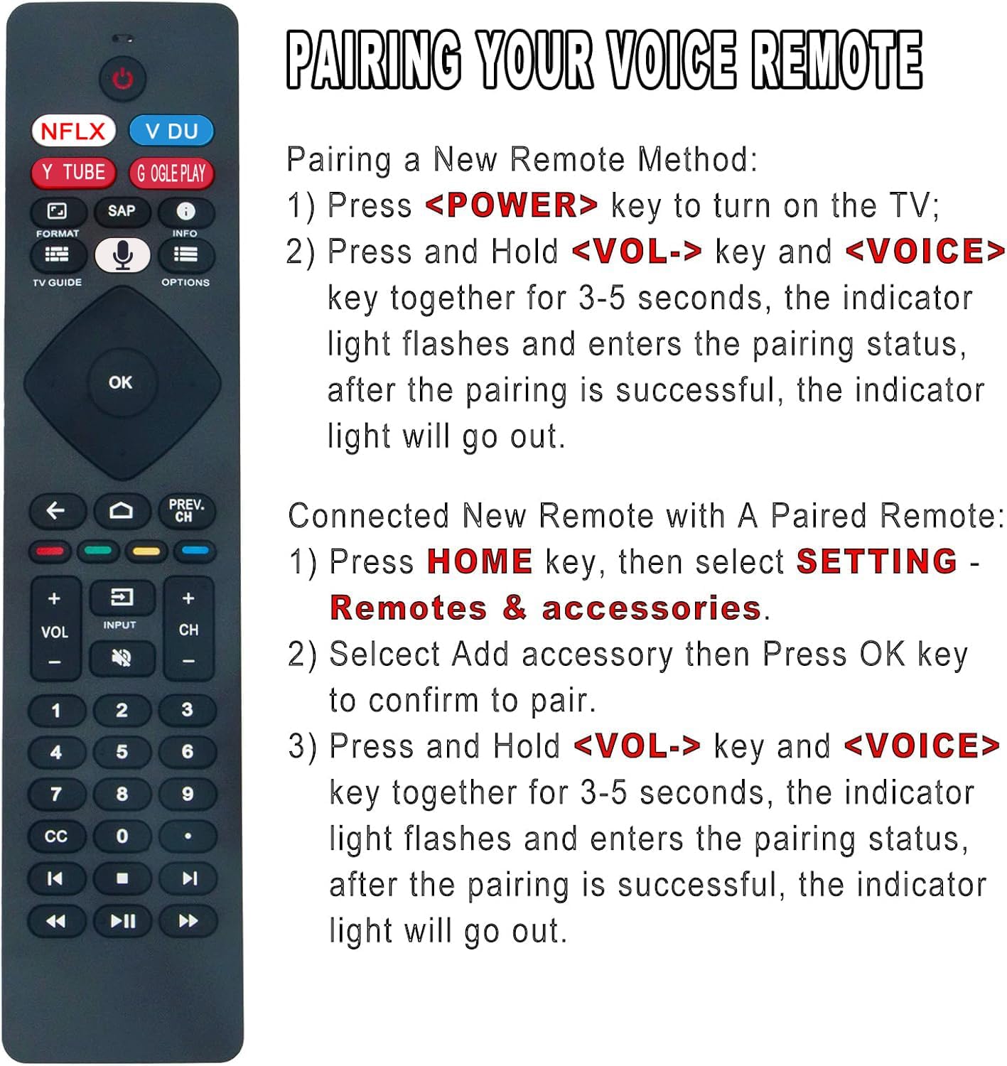 New RF402A-V14 Voice Remote Control Replacement for Philips Android TV image 4