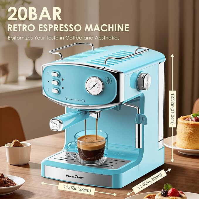 Máquina de Espresso Semi Automática 20 Bar con Espumador de Leche y Tanque Removible miniatura 2