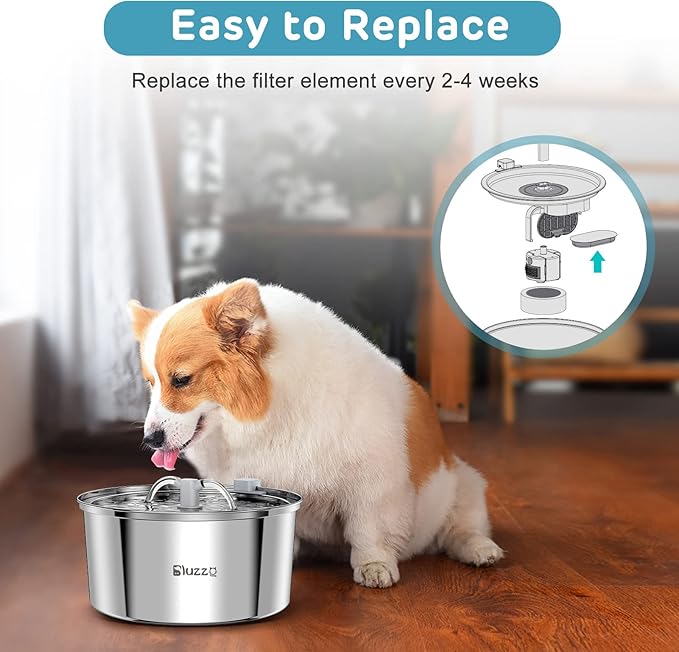 Filtros para Fuente de Agua para Gatos, 8 Filtros de Carbón y 8 Esponjas miniatura 4