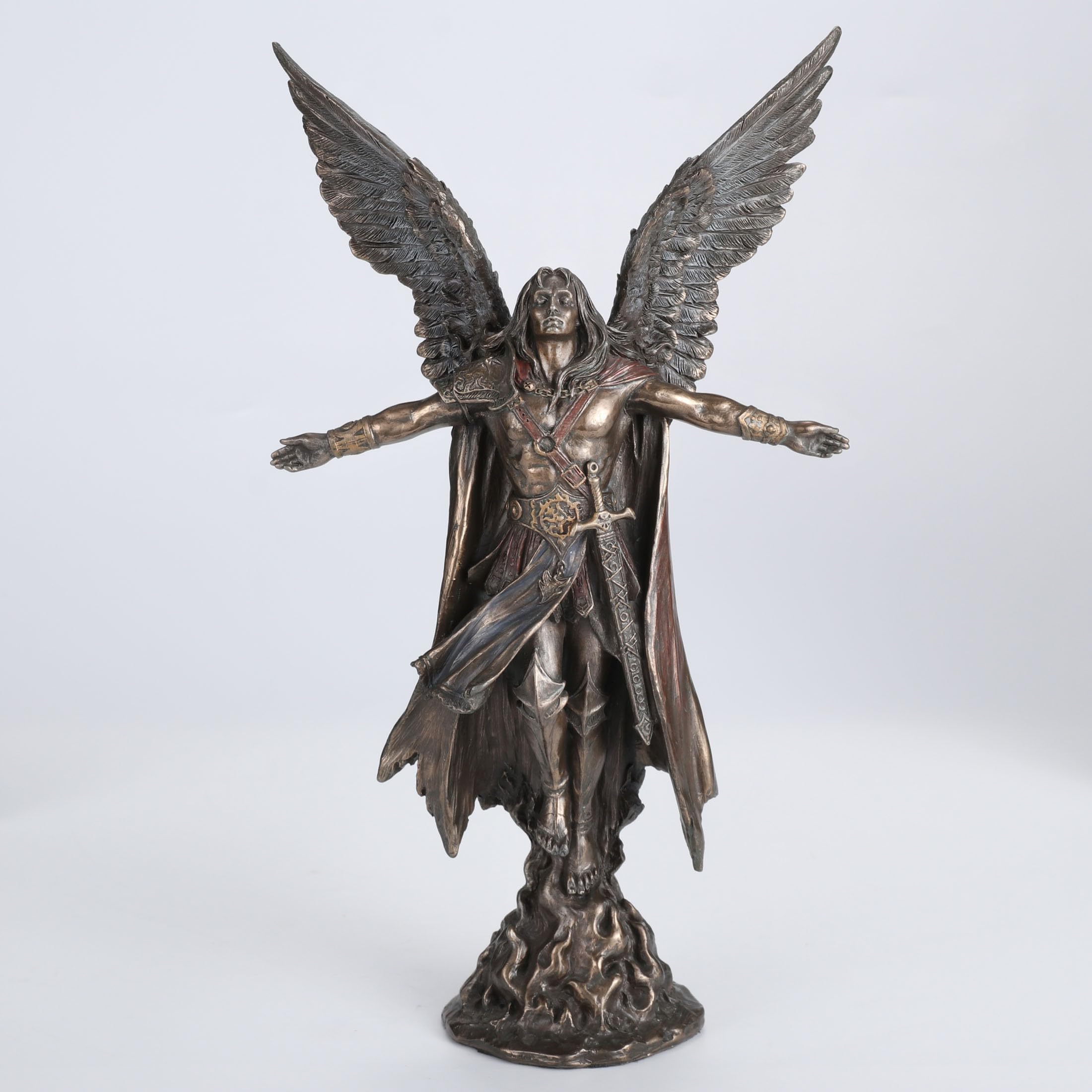 Ascending Saint Michael Archangel Statue 11-inch