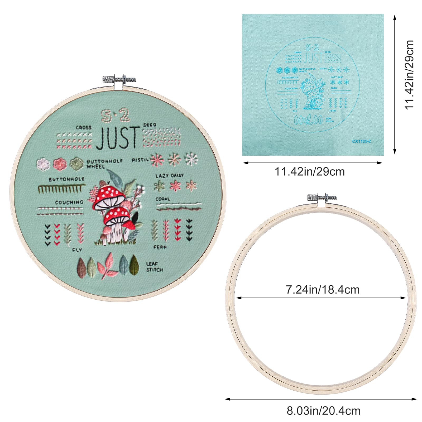 Kit Di Ricamo Fai Da Te 1PCS Kit da ricamo Bamboo Hoop Fiori Piante Modello Fai da te Punto croce Set Punch Needle Kit Art Craft Pittura Decorazione domestica Set Punto Croce