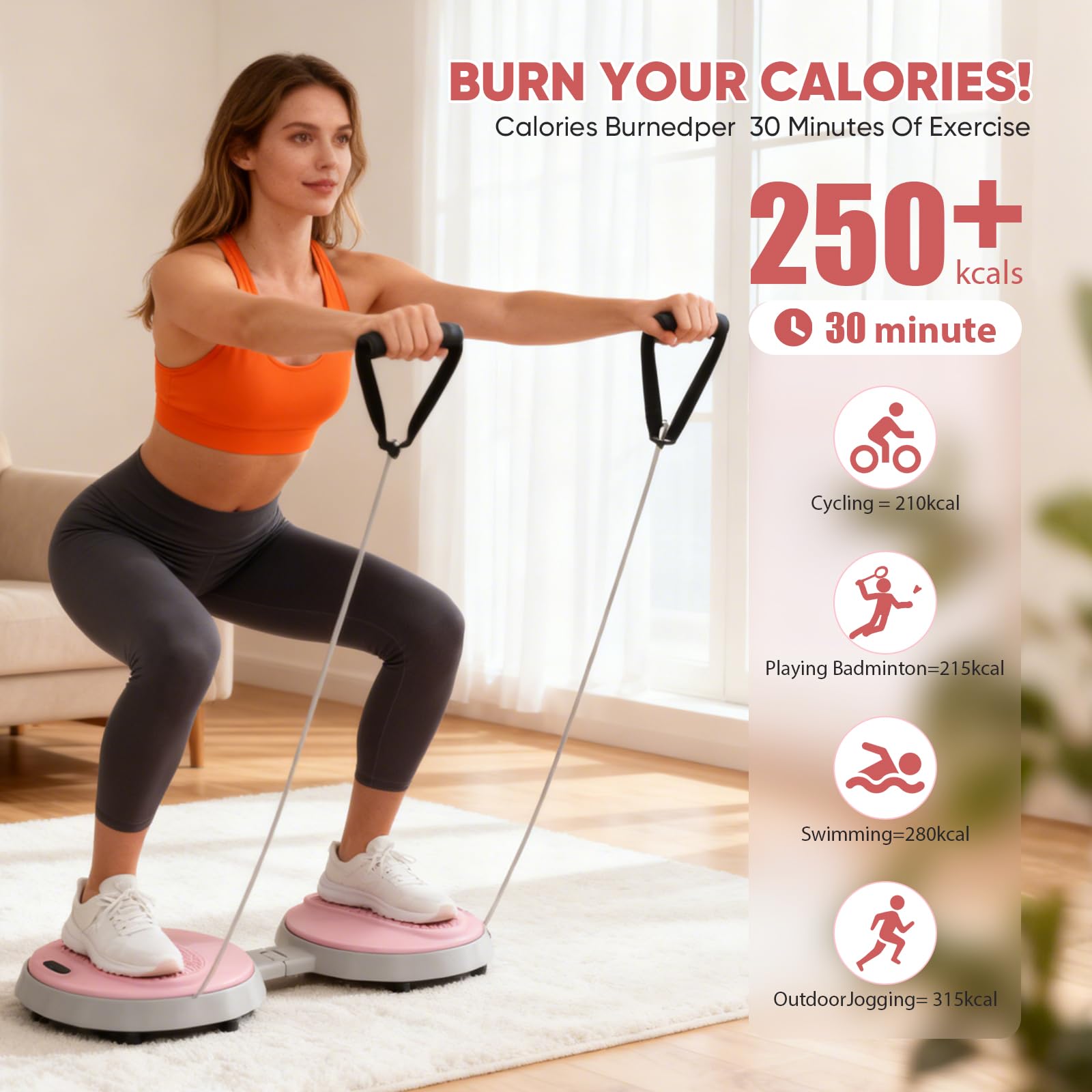 Klappbarer Twist Waist Disc Board mit Schrittzähler & Kordelzug, 400KG Tragkraft, Balanceboard für Bauch, Beine, Po, Hüfte, Gleichgewichtstrainer, Drehplatte, Taillentwister für Zuhause/Büro