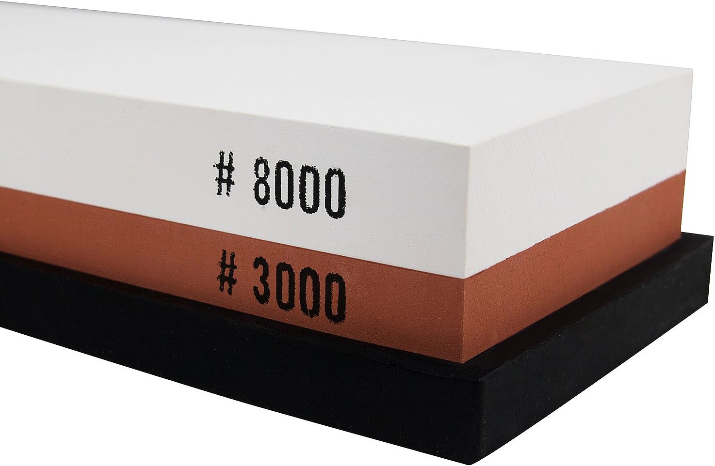 GWHOLE 3000/8000 Grit Double-Sided Knife Sharpening Stone Whetstone with Rubber Base