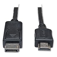 Vista 1 de TRIPP Lite Adaptador de cable DisplayPort a HDMI, DP a HDMI (M/M), DP2HDMI, 1080P, 10 pies (P582-010), negro