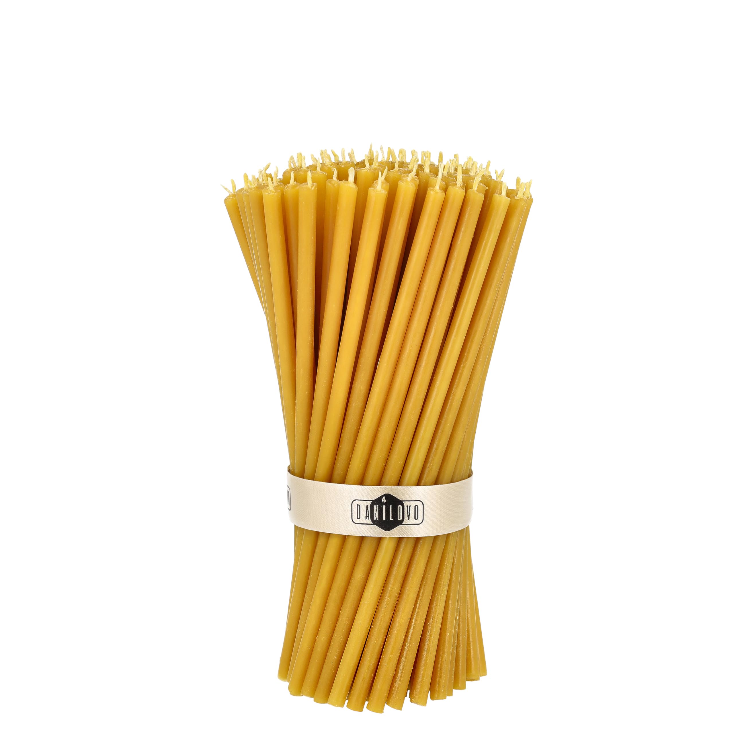 Danilovo Candele Pura Cera D'Api- No Goccia, No Fumo, Alte, Sottili Coniche–Decorative Per Preghiera In Chiesa, Candele Per Decorazione O Compleanno - 8