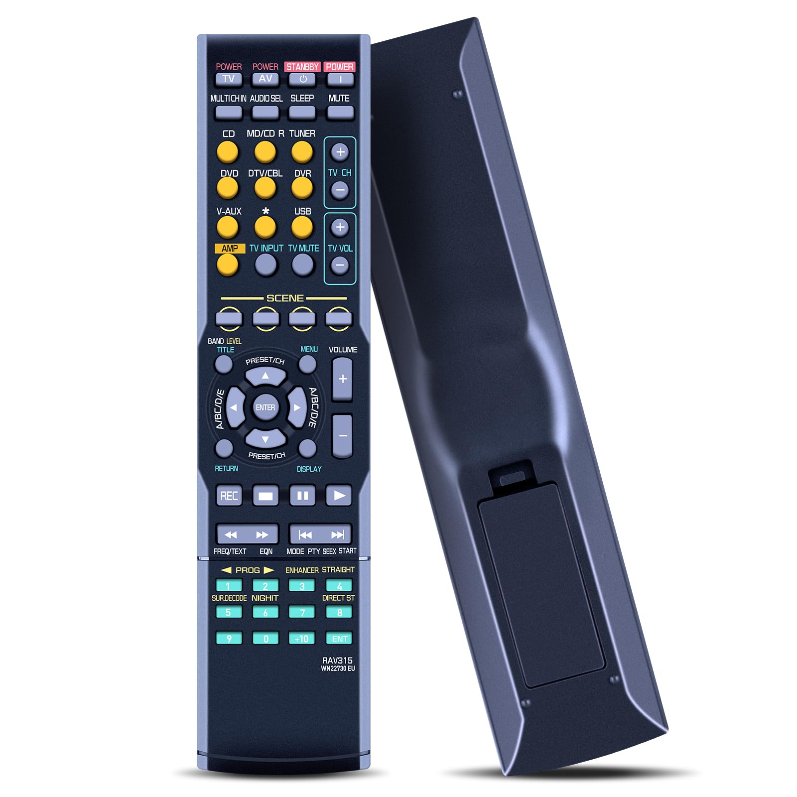 RETROSUN RAV315 Replacement Remote Control for Yamaha AV Audio Video Receiver， Compatible with Yamaha Home Theater RX-V377 RX-V461 RX-V561 RX-V640 WN22730EU HTR-6040 HTR-6050 HTR-6230